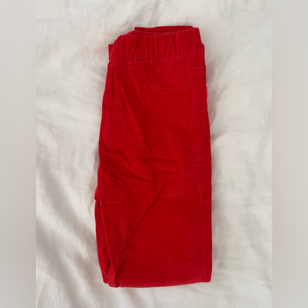 Mini Boden Red Corduroy Leggings